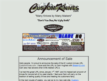 Tablet Screenshot of customknives.com